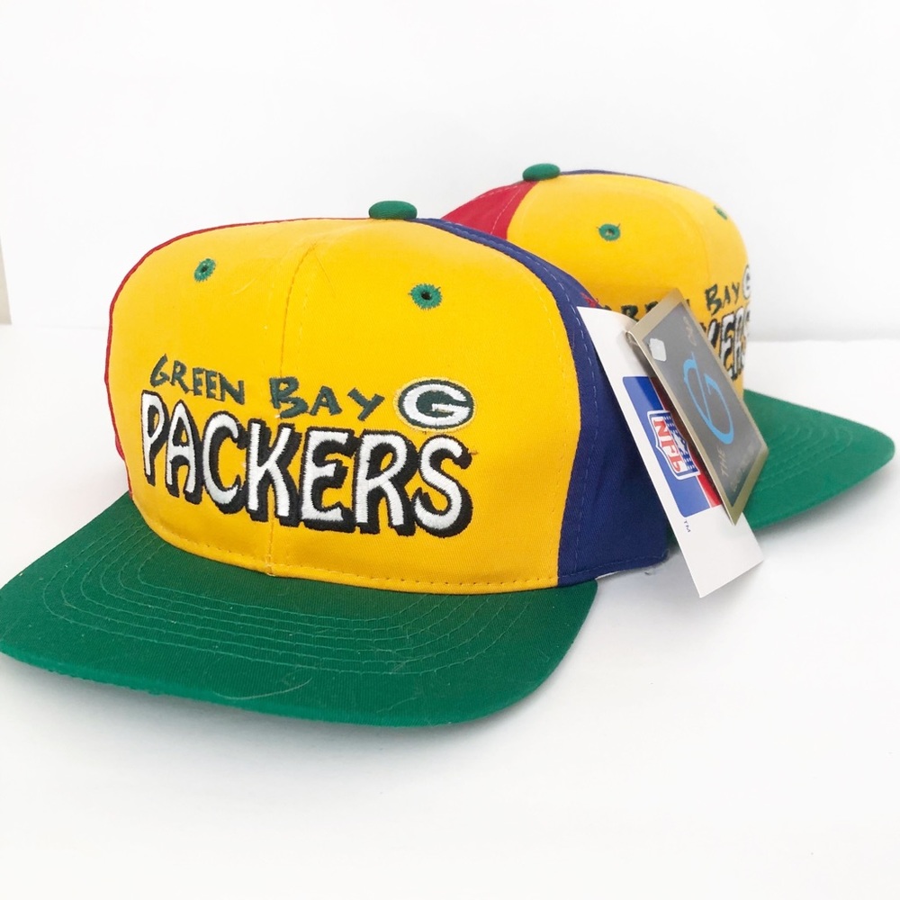 SET 2 GREEN BAY PACKERS 🏈 🧢 NFL Football HAT CAP kids youth NWT Vintage ?‎